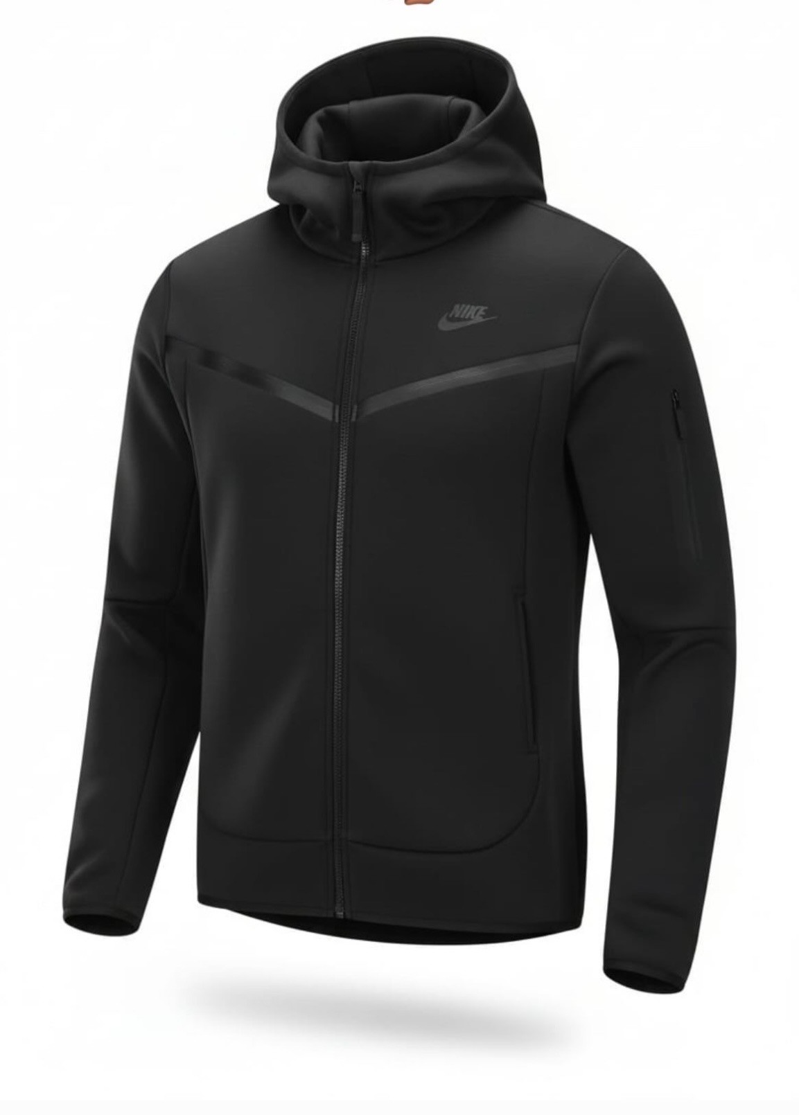 CAMPERA TECH FRIZADO| NEGRO